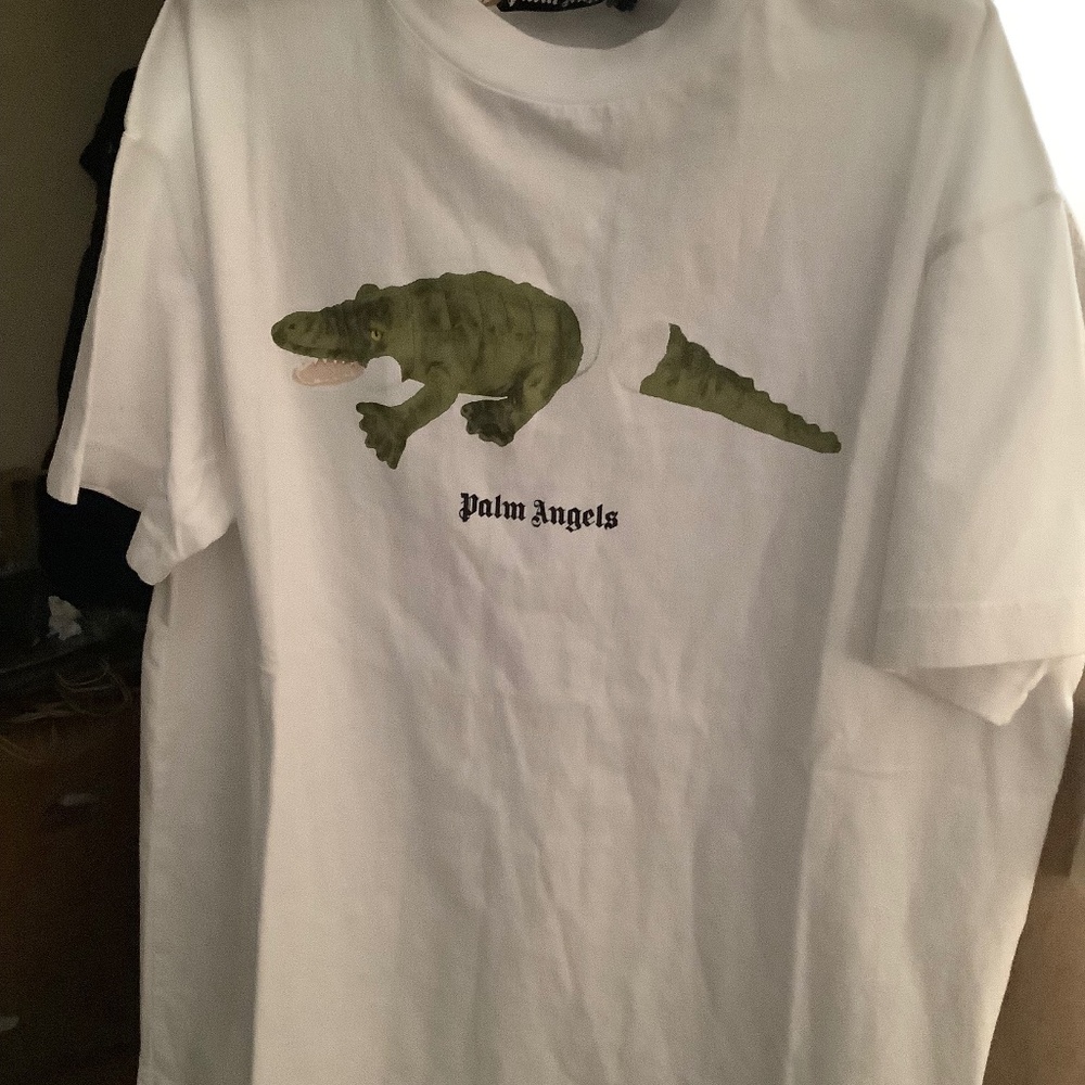 NWT Palm Angels Mr Porter Croco Crocodile T Shirt Size L  Authentic